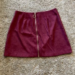 Corduroy mini skirt